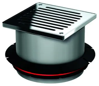 ACO Aufsatzstück MEKU 196x196/K3/V2A/Schlitzrost verschraubt