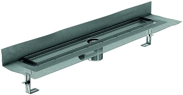 ACO ShowerDrain E+ Duschrinne DN50/VA 900x80/1,5 Grad/0,6l/s/FL.verti hi/WS50