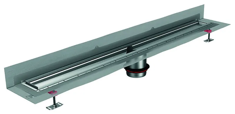 ACO ShowerDrain Public Rinne 2500x110 mit 1 Ablaufstutzen/Fl.verti