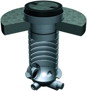 ACO Probenahmeschacht 450 DN 150 Gefällesprung 159 mm/Kl. D m. Lastvtpl.