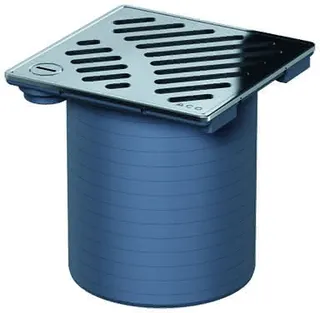 ACO Easy-Flow Aufsatzstück ABS 149x149 K3/Rahmen u./Schlitzrost V2A lose