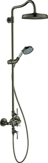 Hansgrohe Showerpipe Axor Montreux brushed nickel m.Thermostat Hebelgriff – Bild 2