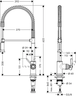 Hansgrohe Spültischmischer Axor Montreux Semi-Pro BB – Bild 3
