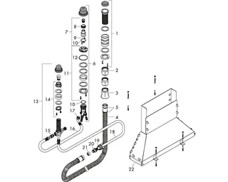 Hansgrohe 3-Loch Wannenarmatur Grundkörper Axor für Wannenrandmontage Secubox – Bild 4