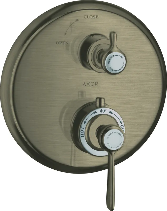 Hansgrohe Thermostat Unterputz Axor Montreux F-Set Hebelgriff BN mit Absperrventil