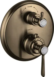 Hansgrohe Thermostat Unterputz Axor Montreux F-Set Hebelgriff BN mit Absperrventil – Bild 2