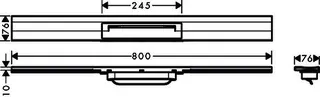 Hansgrohe RainDrain Flex Duschrinne 800 mm kürzbar für Wandmontage BBC – Bild 5