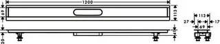 Hansgrohe Installationsset RainDrain 1200 mm für Duschrinnen Fertigsets – Bild 3