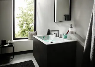 Hansgrohe 3-Loch Waschtischarmatur 110 Finoris mit Push-Open Ablaufgarnitur chrom – Bild 5
