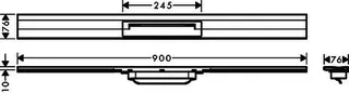 Hansgrohe RainDrain Flex Duschrinne 900 mm kürzbar für Wandmontage PGO – Bild 5