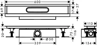 Hansgrohe Komplettset uBox universal für Standardinstall.600mm für DR FS – Bild 4