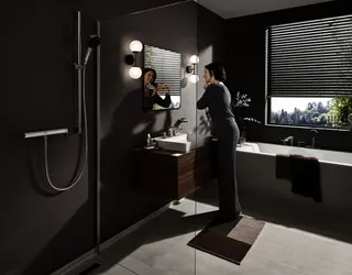 Hansgrohe 4-Loch Wannenarmatur Vivenis F-Set Wannenrandmontage mit sBox chrom – Bild 4