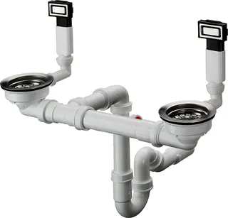 Hansgrohe Manuelle Ab- und Überlaufgarnitur 370 x 370 D15-10 – Bild 2