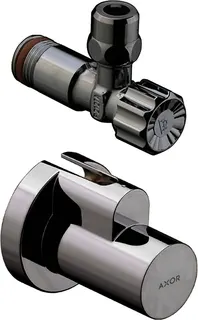 HG Eckventil Axor chrom mit Schuber und Quetschverschraubung