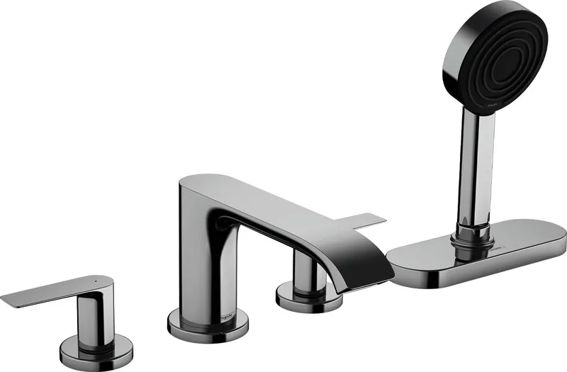 Hansgrohe 4-Loch Wannenarmatur Vivenis F-Set Wannenrandmontage mit sBox chrom