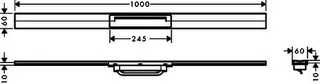 Hansgrohe RainDrain Flex Duschrinne 1000 mm kürzbar zur freien Montage BBC – Bild 5