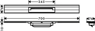 Hansgrohe RainDrain Flex Duschrinne 700 mm kürzbar für Wandmontage BBC – Bild 4