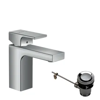 Hansgrohe Waschtischmischer 100 Vernis Shape Metall Ablauf chrom – Bild 3
