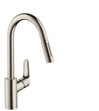 Hansgrohe Spültischmischer 240 Focus M41 Ausziehbrause 2jet sBox edelstahl-optik