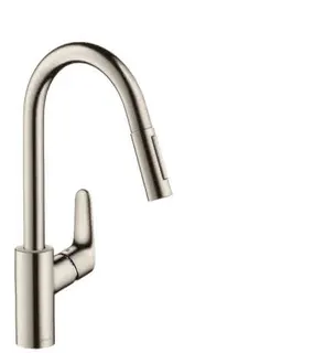 HG Spültischmischer 240 Focus M41 Ausziehbrause 2jet sBox edelstahl-optik