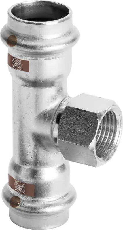 Viega T-Stück mit SC Temponox 1717.2 in 54mmxRp3/4x54mm Stahl nichtrostend