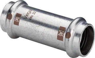 Viega Schiebemuffe mit SC Temponox 1715.5 in 15mm Stahl nichtrostend