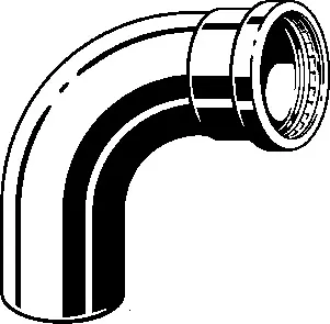 Viega Bogen 90 Grad mit SC Temponox XL 1716.1XL in 76,1mm Stahl nichtrostend – Bild 2