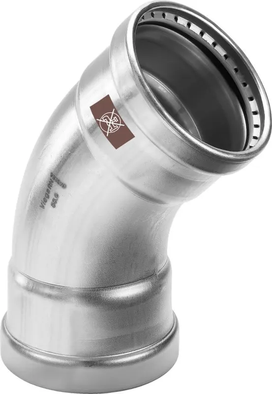 Viega Bogen 45 Grad mit SC Temponox XL 1726XL in 88,9mm Stahl nichtrostend
