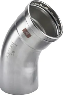 Viega Bogen 45 Grad mit SC Temponox XL 1726.1XL in 108,0mm Stahl nichtrostend