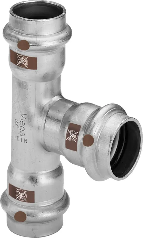 Viega T-Stück mit SC Temponox 1718 in 35mm Stahl nichtrostend