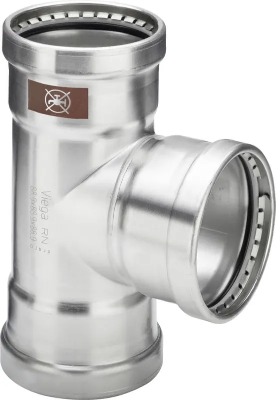 Viega T-Stück mit SC Temponox XL 1718XL in 108,0x54x108,0mm Stahl nichtrostend