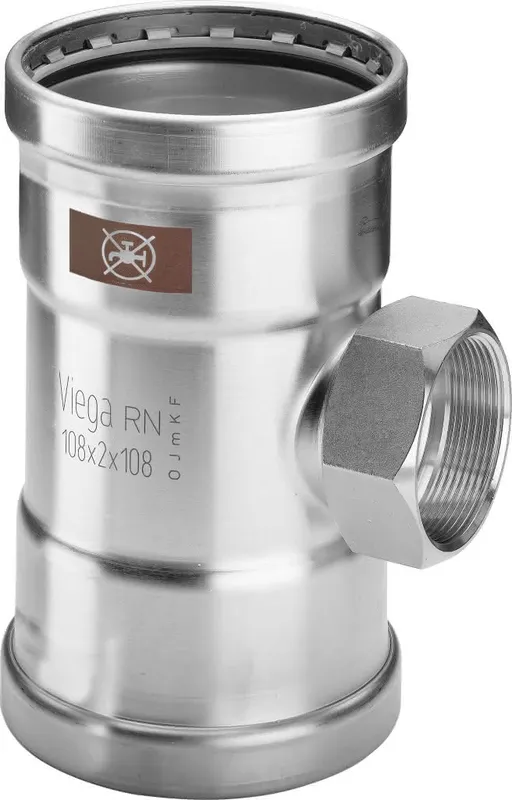Viega T-Stück mit SC TemponoxXL 1717.2XL in108,0mmxRp3/4x108,0mmStahlnichtrostend