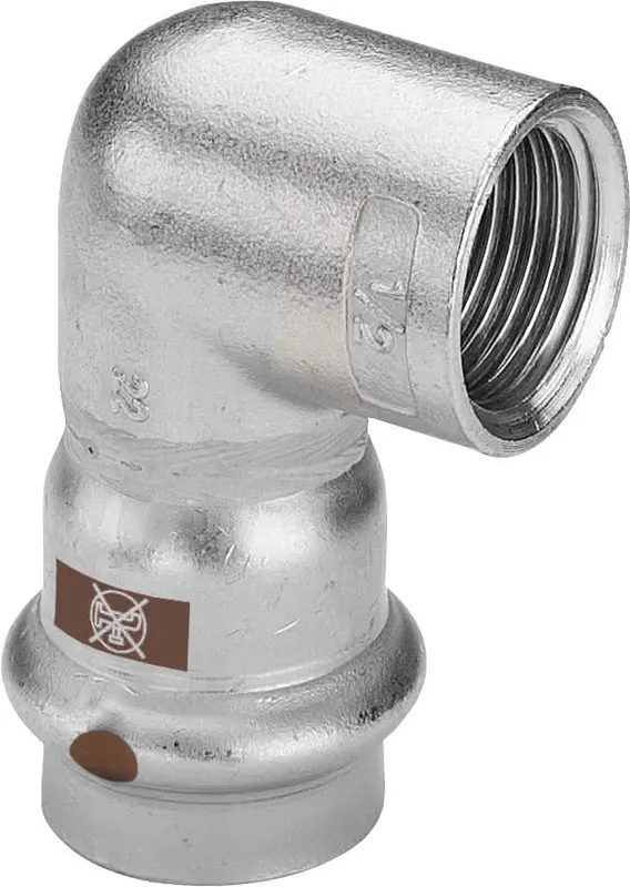 Viega Winkel 90 Grad mit SC Temponox 1714.2 in 22mmxRp1/2 Stahl nichtrostend