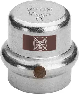 Viega Kappe mit SC Temponox 1756 in 15mm Stahl nichtrostend