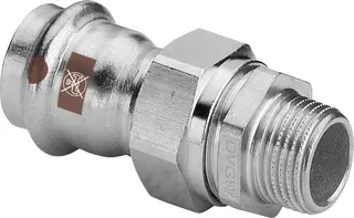 Viega Verschraubung mit SC Temponox 1765 in 15mmxR1/2 Stahl nichtrostend
