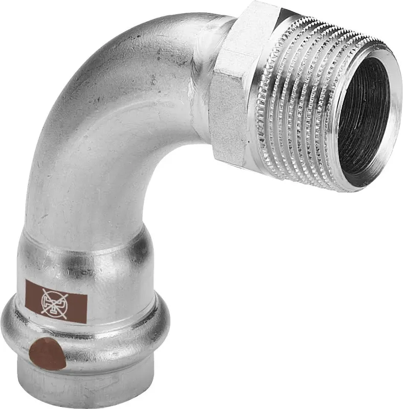 Viega Bogen 90 Grad mit SC Temponox 1714 in 22mmxR1/2 Stahl nichtrostend