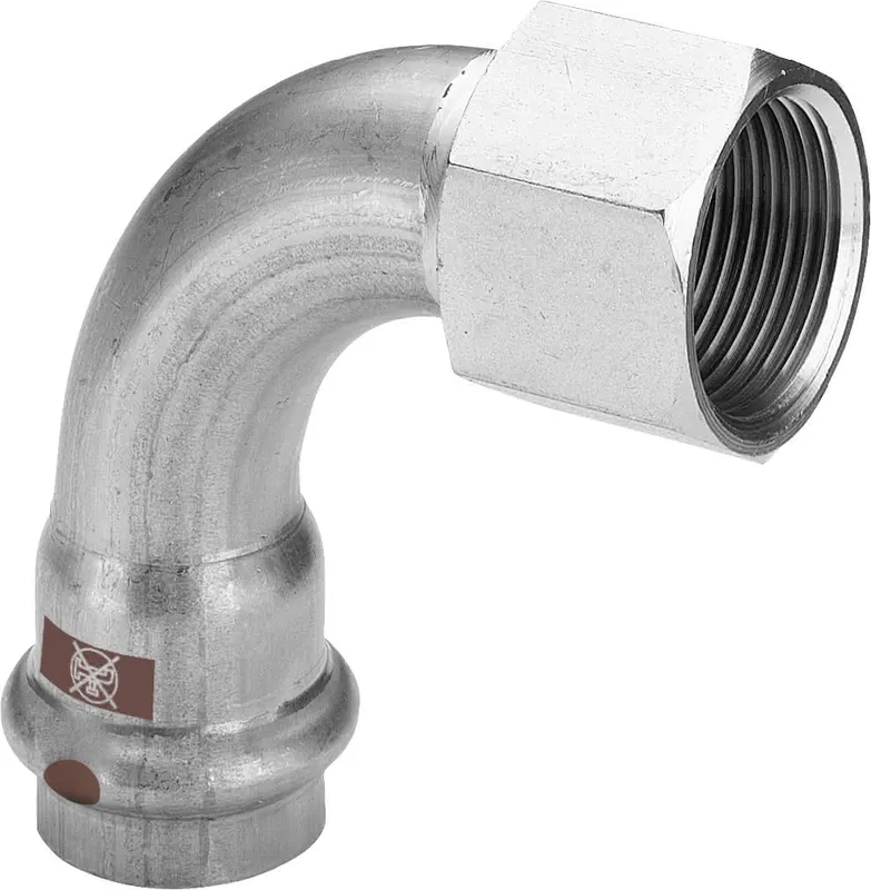 Viega Bogen 90 Grad mit SC Temponox 1714.5 in 15mmxRp1/2 Stahl nichtrostend