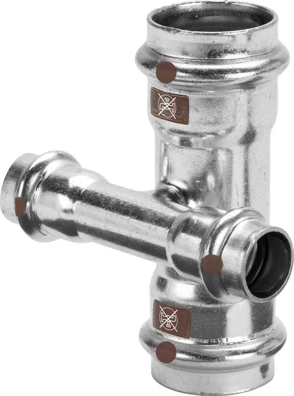 Viega Kreuzstück mit SC Temponox 1748 in 22x15mm Stahl nichtrostend