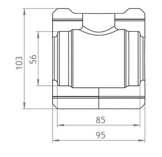 GWK EPP-Box Serie KH DN32 silbergrau für Kugelhahn mit T-Griff mit IG – Bild 2
