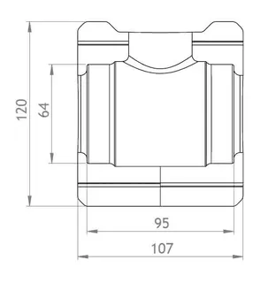GWK EPP-Box Serie KH DN40 silbergrau für Kugelhahn mit T-Griff mit IG – Bild 2