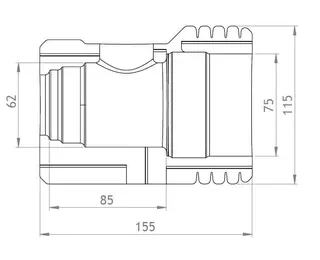 GWK EPP-Box Serie KH-P DN32 silbergrau für Pumpenkugelhähne – Bild 2