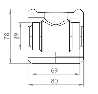 GWK EPP-Box Serie KH DN20 silbergrau für Kugelhahn mit T-Griff mit IG – Bild 2
