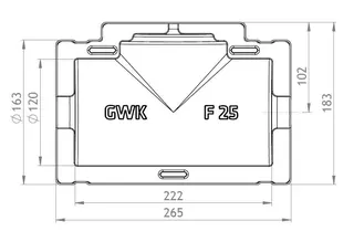 GWK ES-Box Uni Serie F DN25 für Absperrventile Baulänge F1 – Bild 2