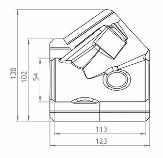 GWK EPP-Box Serie MS DN32 silbergrau für Schrägsitzventil mit IG – Bild 2