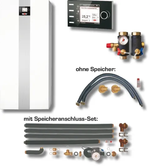 Wolf Paket Gasbrennwertkessel TGB-2-30 Mischerkreis, Anschluss-Set Speicher, BM