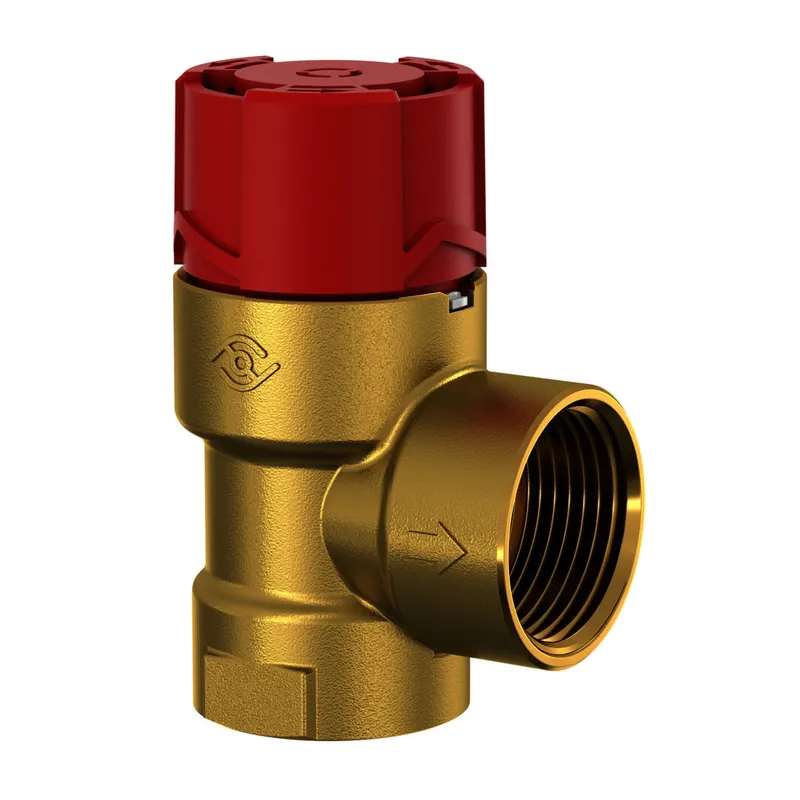comfort-Membran-Sicherheitsventil A22 Eckform DN 15 (1/2") 3 bar aus Messing