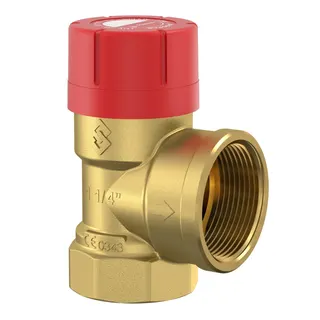 comfort-Membran-Sicherheitsventil A22 Eckform DN 32 (11/4") 3 bar aus Messing