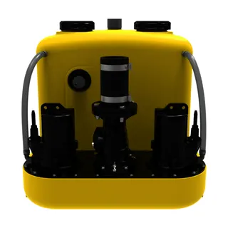 Jung Pumpen FÄKALIENHEBEANLAGE COMPLI 1215/4 Badewanne HL, 400 V – Bild 2