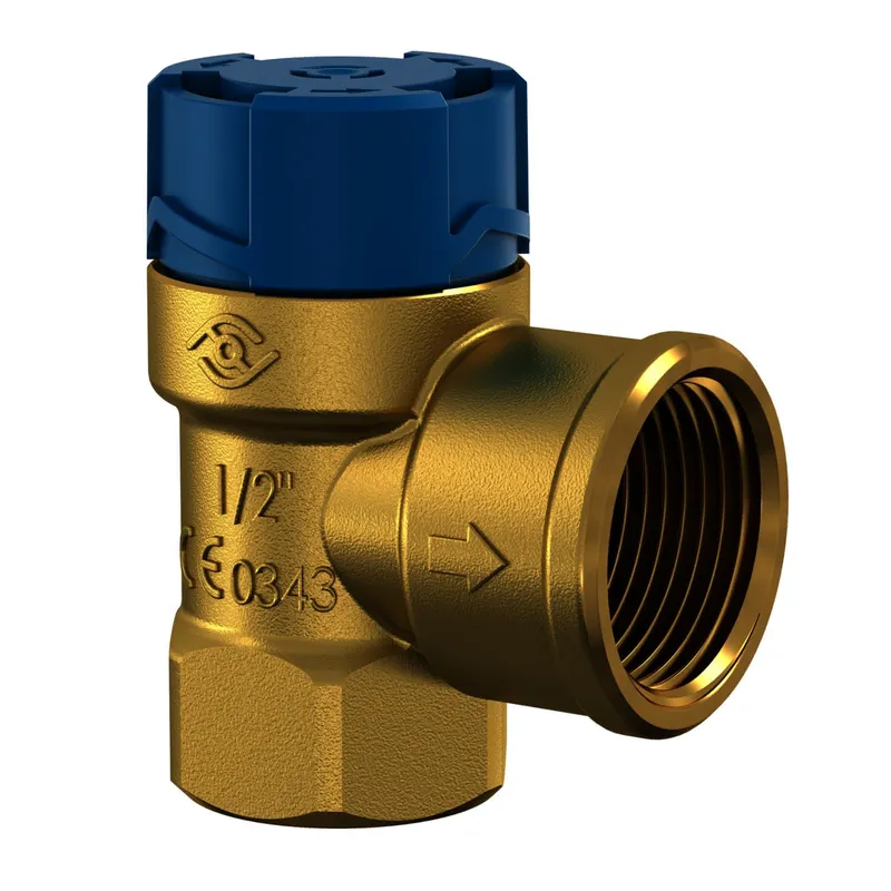 comfort-Membran-Sicherheitsventil A22 Eckform DN 15 (1/2") 8 bar aus Messing