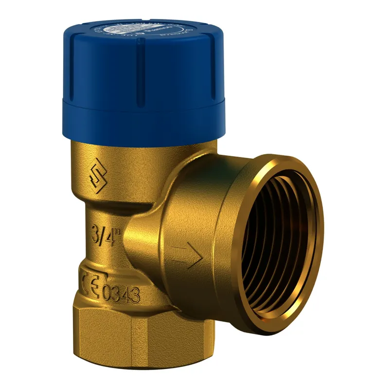 comfort-Membran-Sicherheitsventil A22 Eckform DN 20 (3/4") 8 bar aus Messing